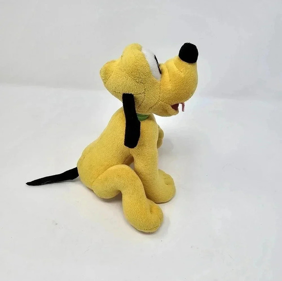 Just Play Disney Pluto Dog 7" Sitting Plush Stuffed Animal Yellow Puppy - Picture 6 of 9